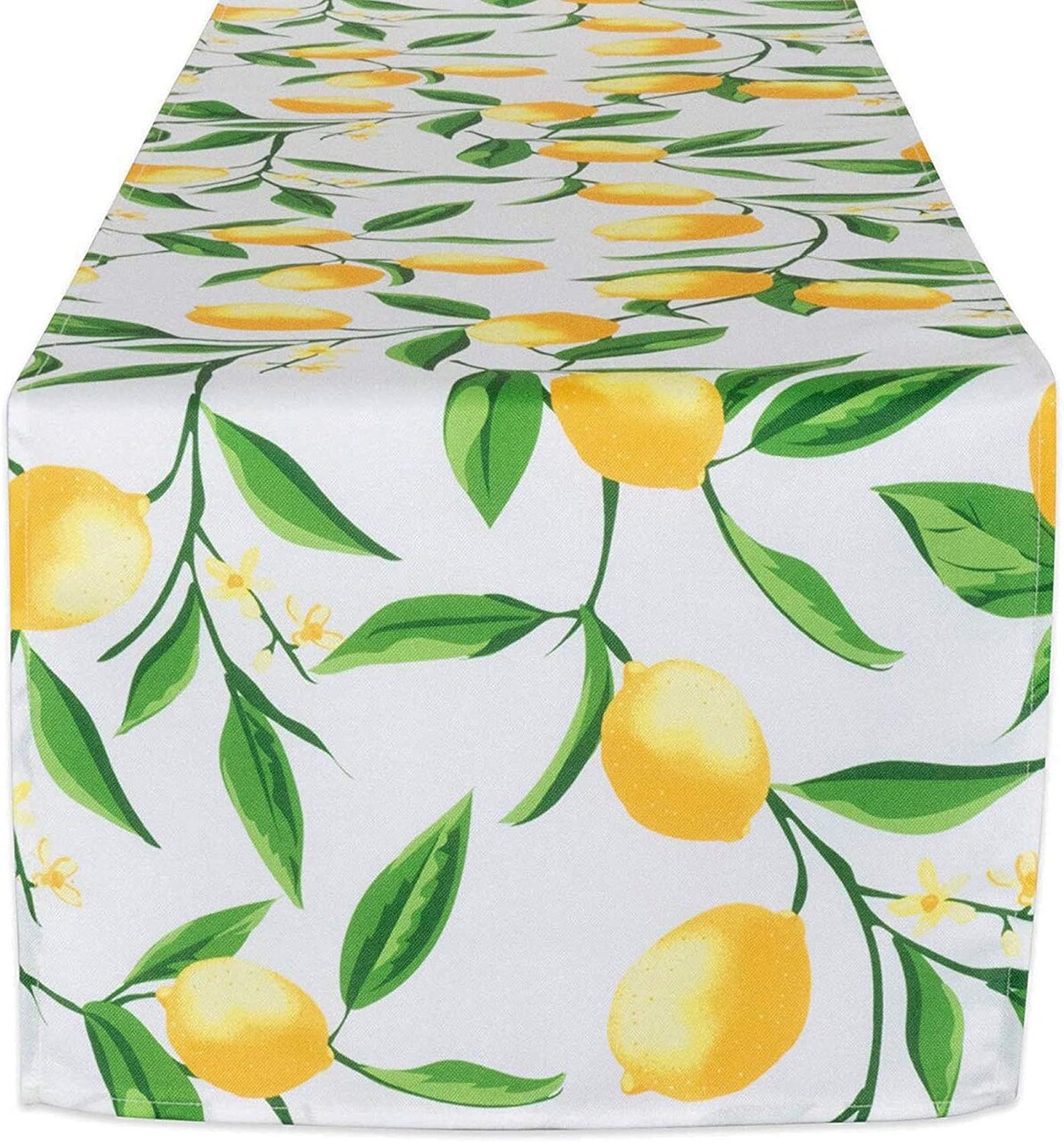 Lemon Bliss Outdoor Table Runner – Stain Resistant & Waterproof (Lemon Bliss) 14x108 Inch